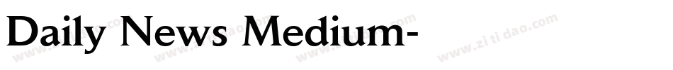 Daily News Medium字体转换